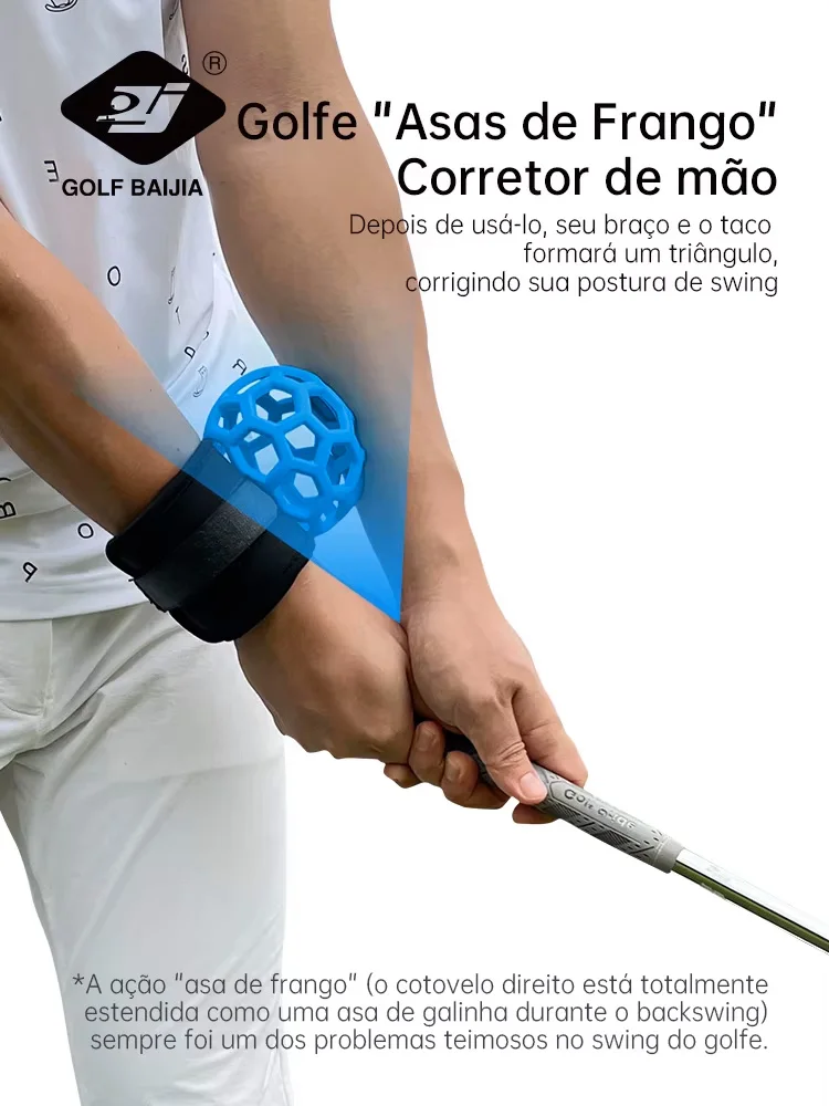 Treinador de Balanço de Golfe Portátil Laranja - Imagem 3