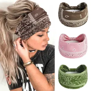 faixa de cabelo turbante largo