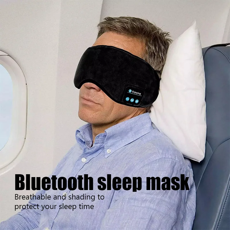 Máscara de Olho Bluetooth 3D Fone de Ouvido Marfim - Imagem 2