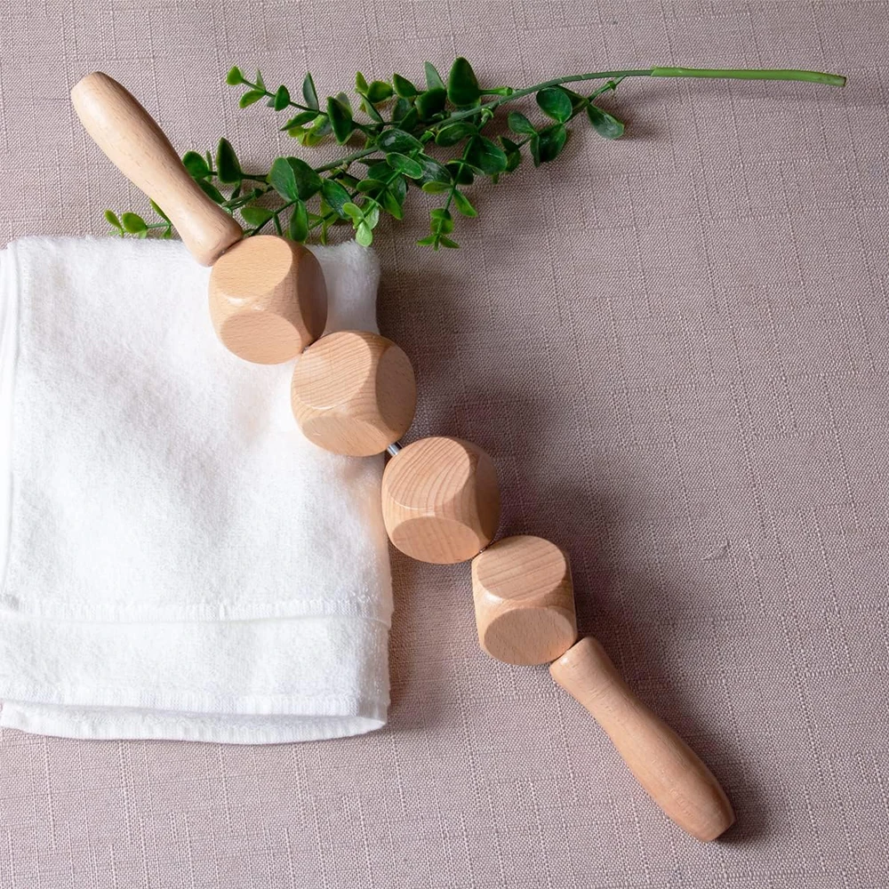 Rolo de Massagem Corporal de Madeira Dados para Maderoterapia - Imagem 5