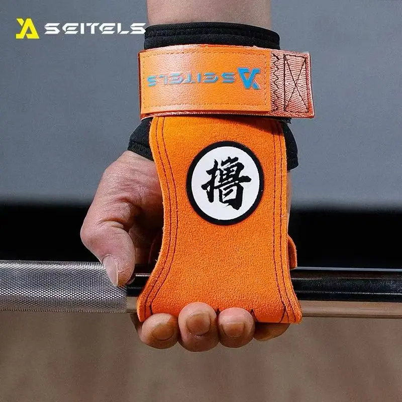 Par Luvas de Couro para Musculação com Ajuste em Velcro - Imagem 4