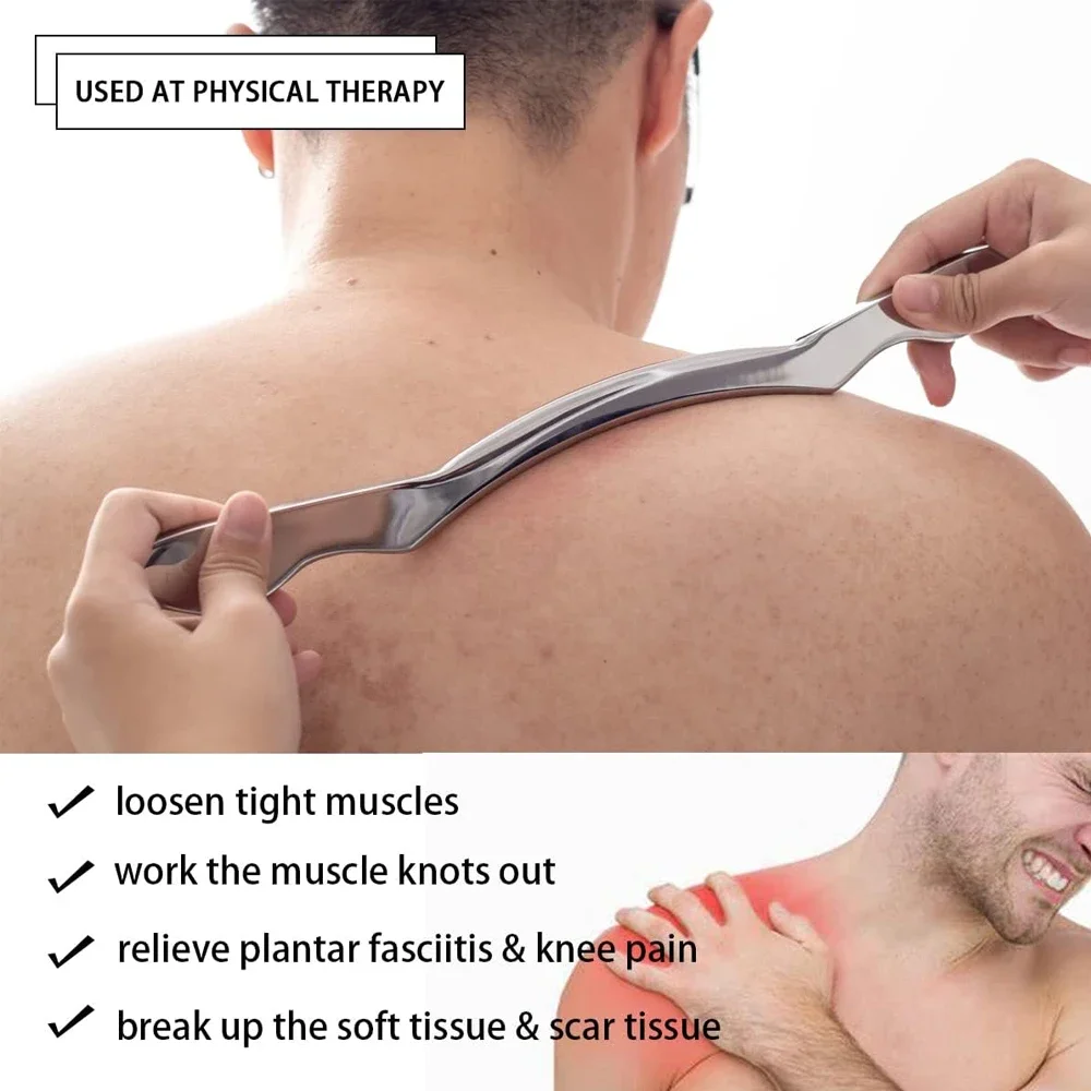 Gua Sha de Aço Inoxidável IASTM para Mobilização de Tecidos Moles - Imagem 2