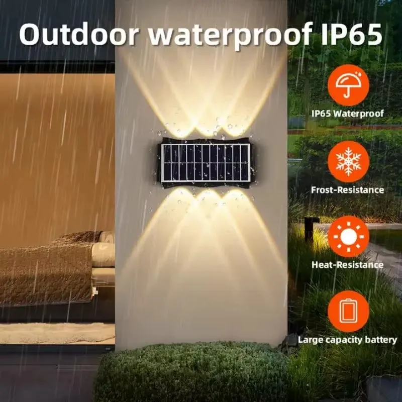 Luminária de Parede Solar LED para Exterior - Imagem 2