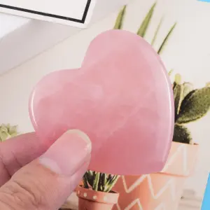 placa gua sha de quartzo rosa
