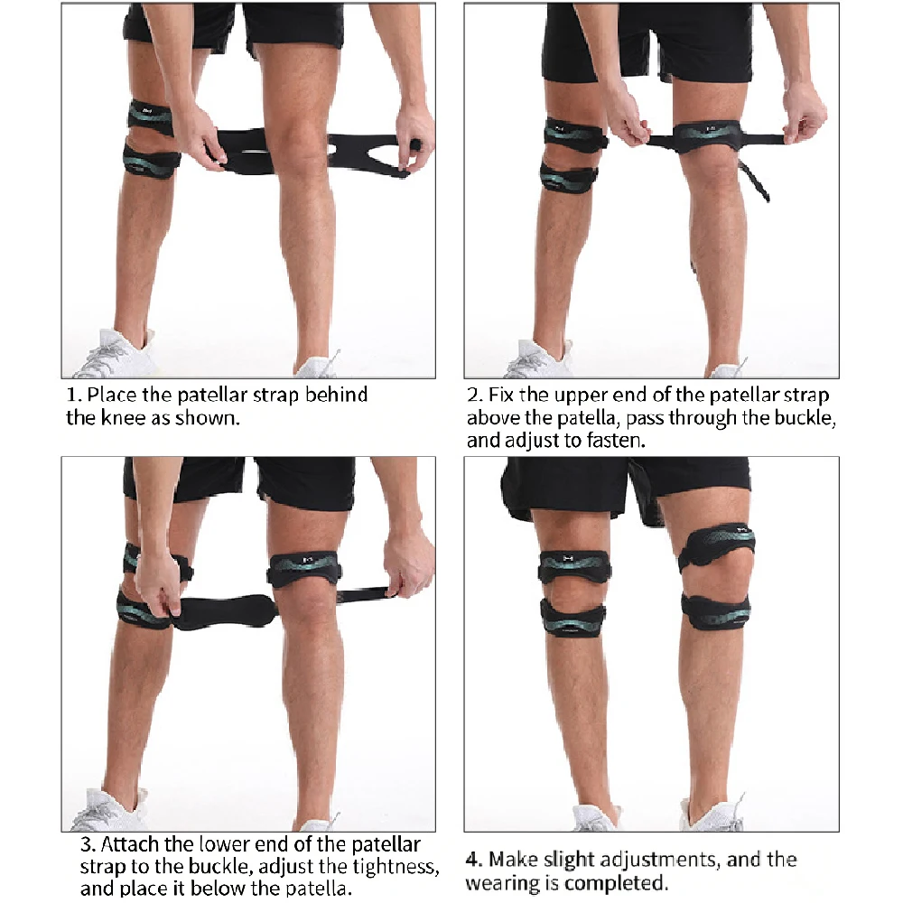 Faixa de Suporte Patelar Órtese de Joelho Aberta Neoprene BRANCO - Imagem 4