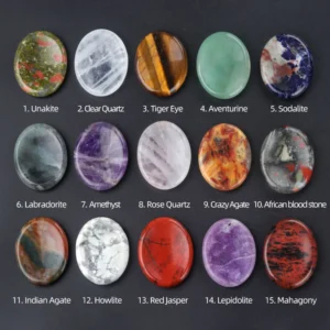 pedra de massagem oval cristal natural