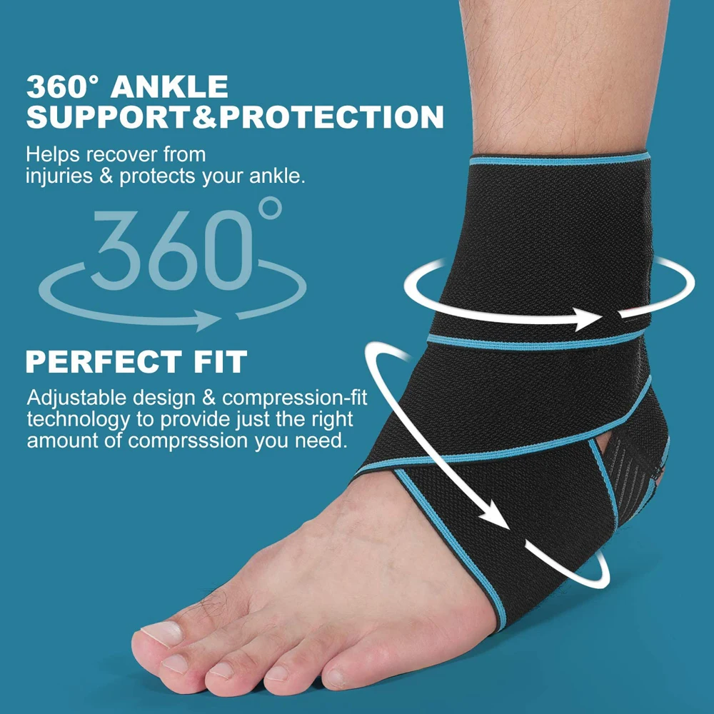 Suporte de Tornozelo Esportivo Ajustável Elastic Silicone 1 Peça - Imagem 2