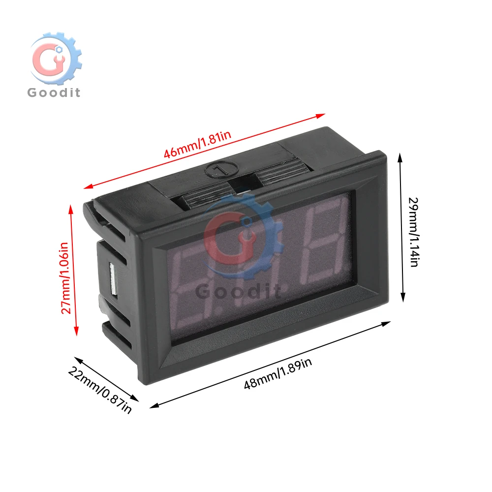Termômetro Digital LED À Prova D'Água -55°C a 120°C 4,5-28V DC - Imagem 6