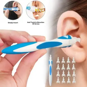 ferramenta espiral de silicone para remoção de cera de ouvido