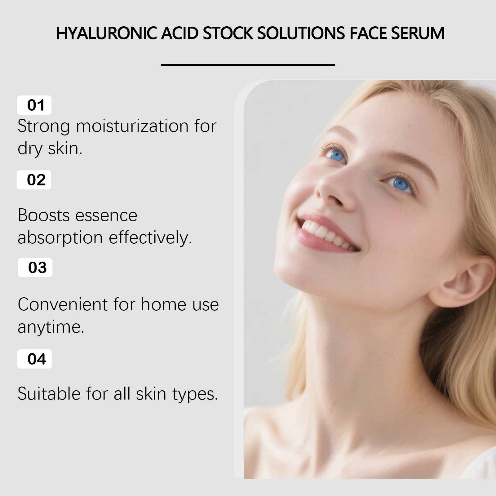Sérum Facial Ácido Hialurônico 30ml com Aplicador Roll-On - Imagem 2