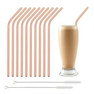 kit canudos de aço inoxidável rosa