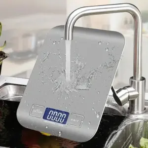 Balança Digital de Cozinha Painel Aço Inoxidável 10kg Prata