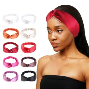 turbante torcido cetim sedoso