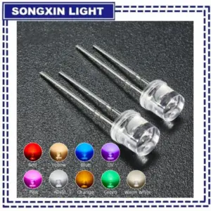 led diodo 5mm topo plano