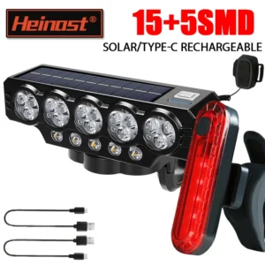 luz dianteira de bicicleta led recarregável