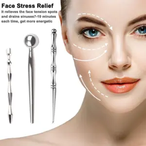 caneta de acupressão facial retrátil