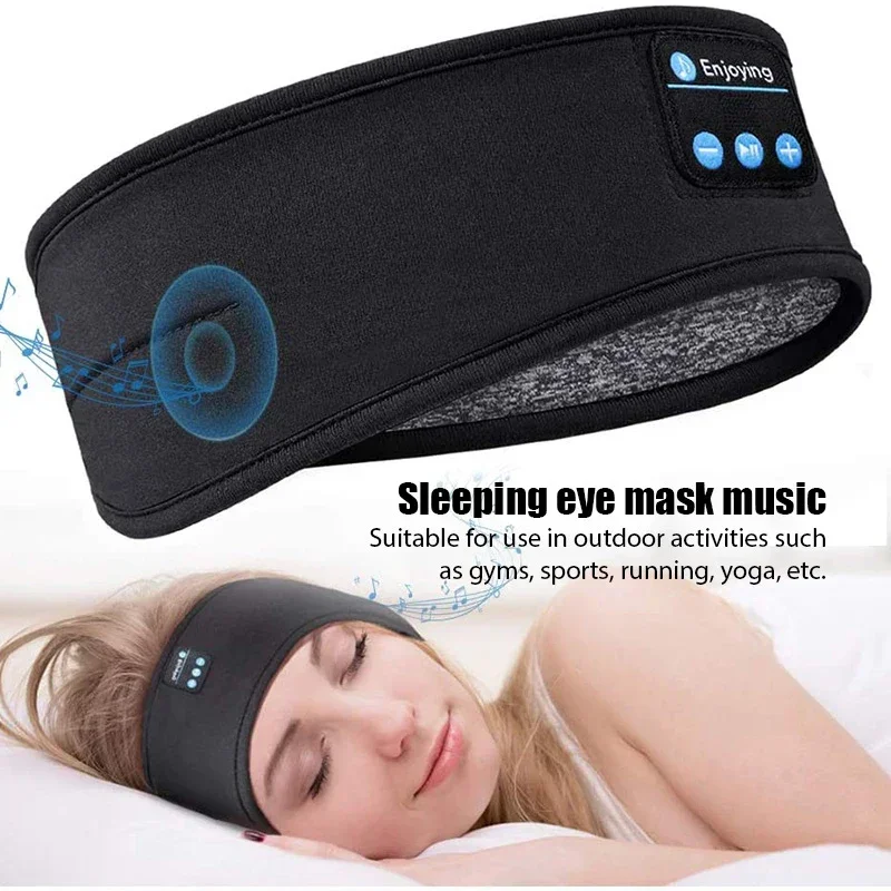 Fone de ouvido Bluetooth tipo bandana elástica sem fio para dormir - Imagem 3