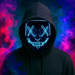 máscara de led facial halloween