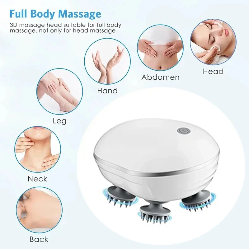 Massageador Elétrico para Couro Cabeludo com Luz Vermelha - Imagem 2