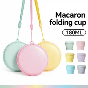 copo de silicone dobrável portátil
