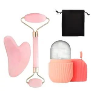 conjunto de rolos faciais de gelo