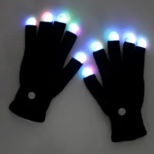 luvas led dedo piscando