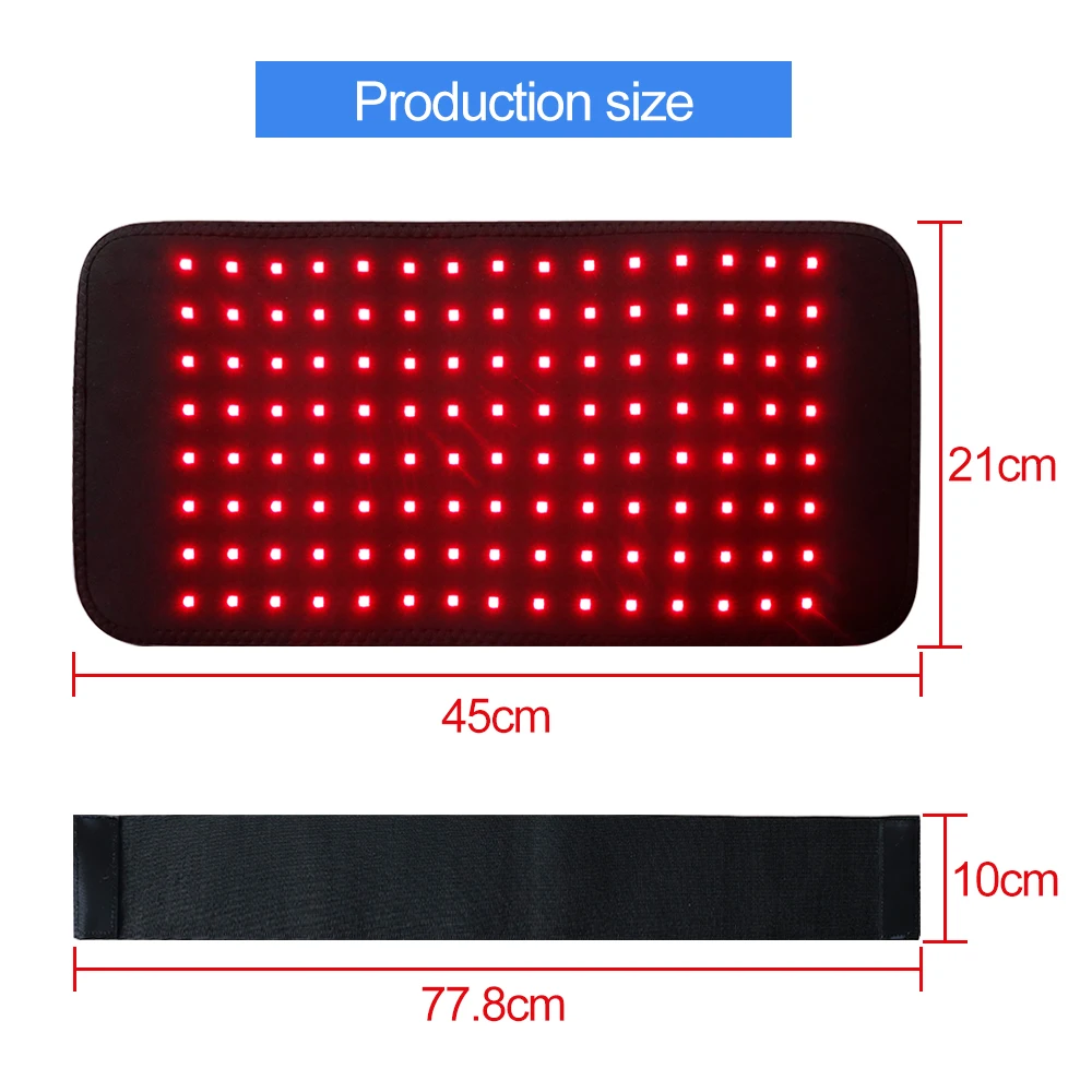 Cinto de Terapia com Luz Vermelha LED 660nm 850nm Marfim - Imagem 4