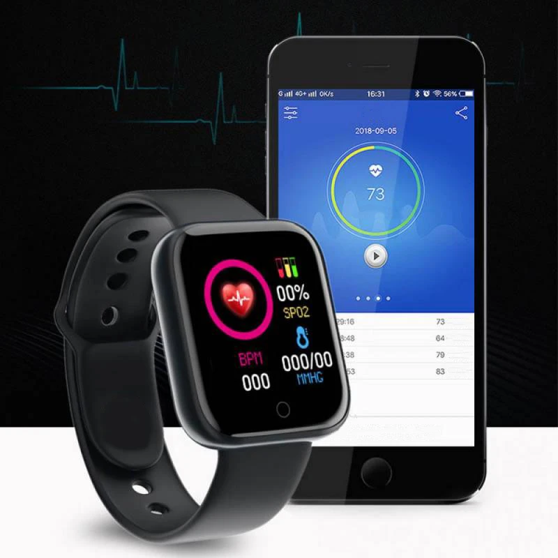 Smartwatch Y68 com controle de música e monitor de calorias - Imagem 5