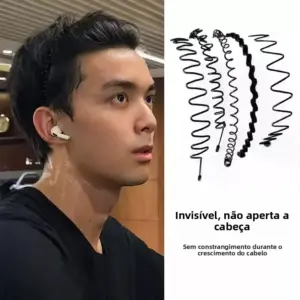 faixa de cabelo masculina preta