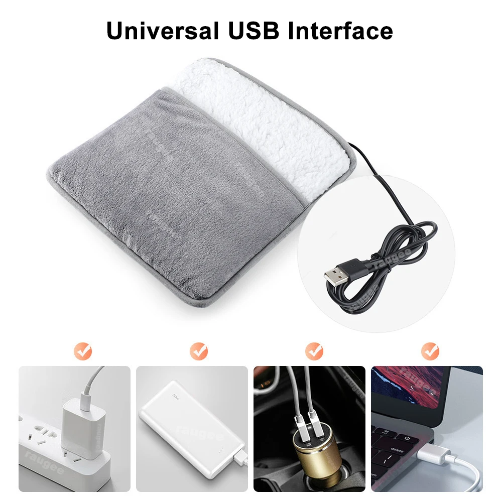 Aquecedor de Pés USB Almofada Térmica de Flanela - Imagem 4