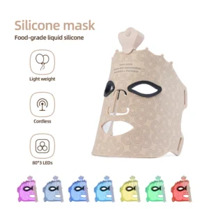 máscara led facial 7 cores silicone