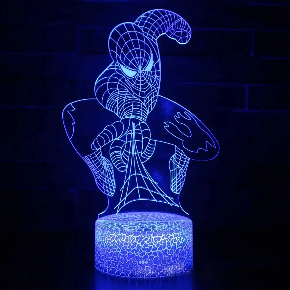Luminária LED 3D Acrílico Herói Anime Controle Remoto - Imagem 2