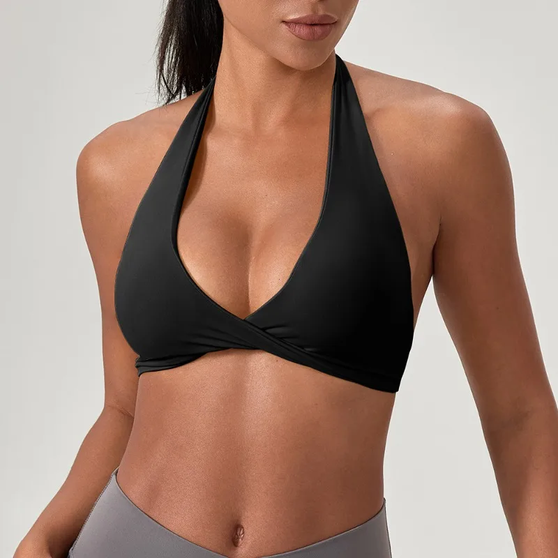 Sutiã Esportivo Feminino Gola Halter Costas Elegantes - Imagem 6