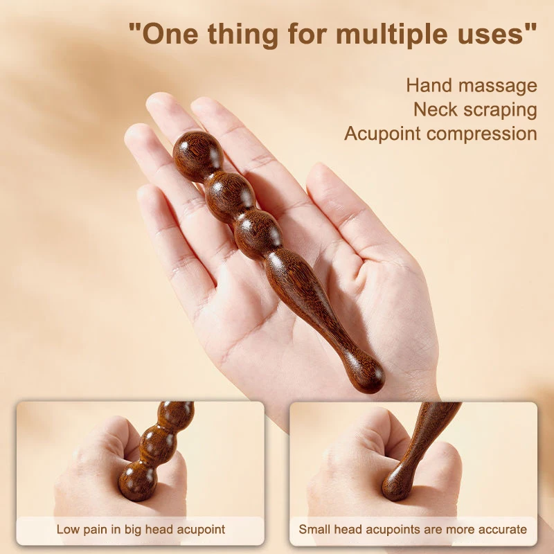 Bastão Massageador Sândalo Acupressão Corporal 15 cm - Imagem 2