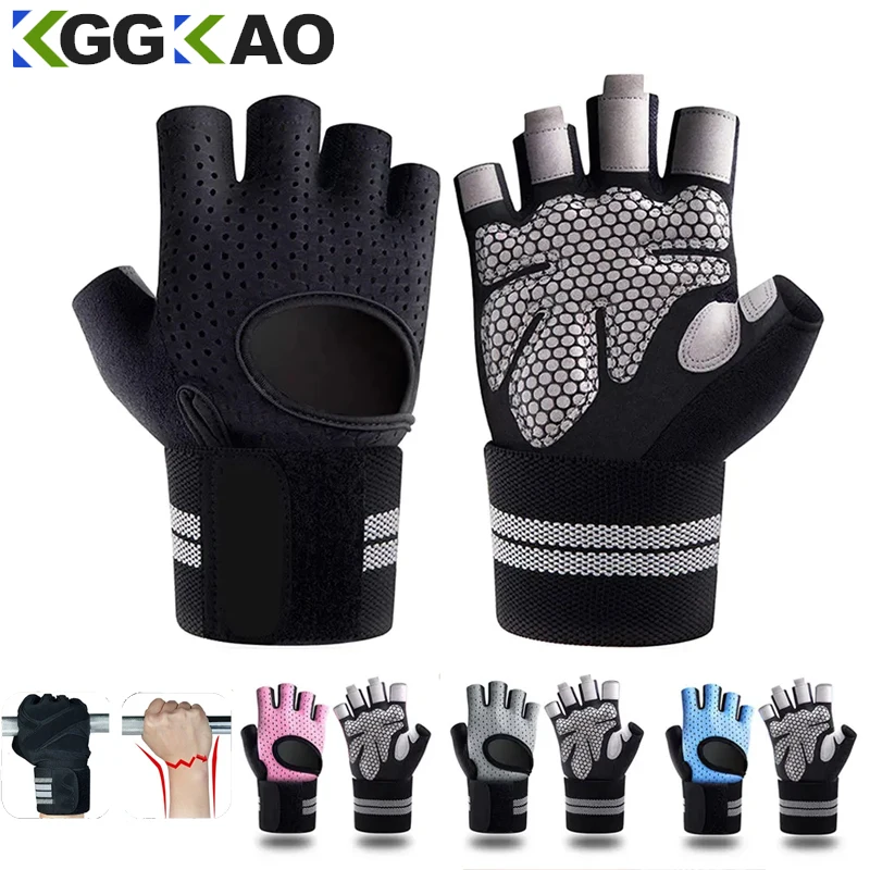 luvas de musculação com suporte de punho