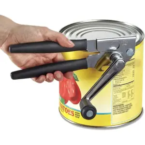 abridor de latas manual em aço inoxidável