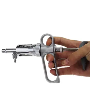 seringa contínua de metal para pecuária 5ml