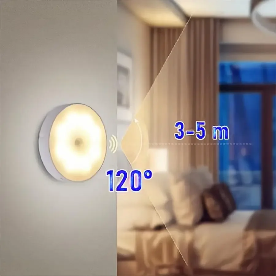 Luz Noturna Sensor Movimento Branco Quente/Frio Ajustável - Imagem 2
