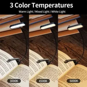 luz de leitura led clip-on