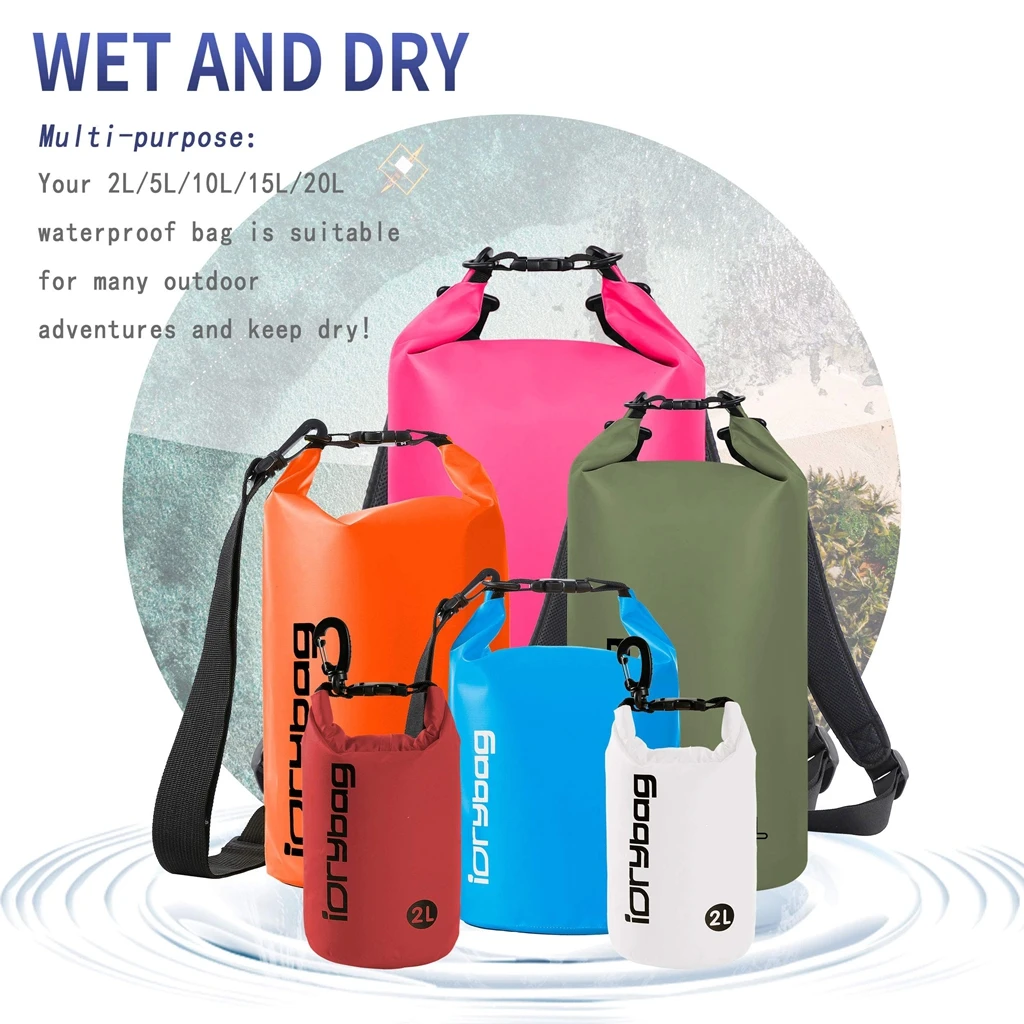 Idrybag Bolsa Seca Impermeável Rafting Caiaque 2/5/10/15/20L - Imagem 6