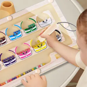 labirinto magnético montessori cores e números