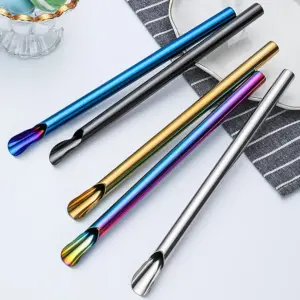 canudo de metal reutilizável