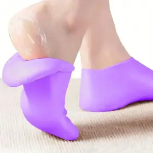 par de meias de silicone para pés