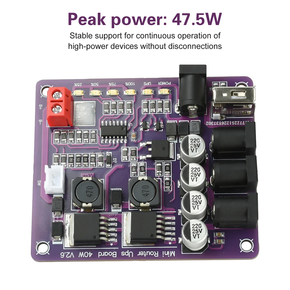 Mini UPS 40W para roteador com saída 5V 9V 12V - Imagem 5