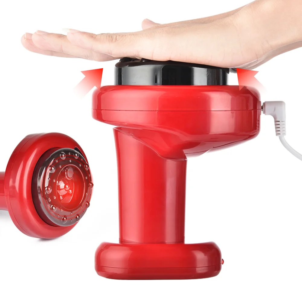 Massageador Elétrico Cupping Guasha com Aquecimento e EMS Vermelho - Imagem 3