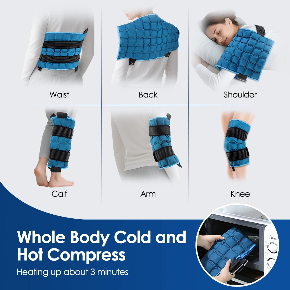 Compressa de Gel Quente e Frio Reutilizável para Costas e Joelhos - Imagem 3