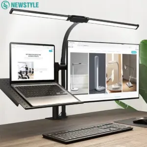 lâmpada de mesa led clip metálico