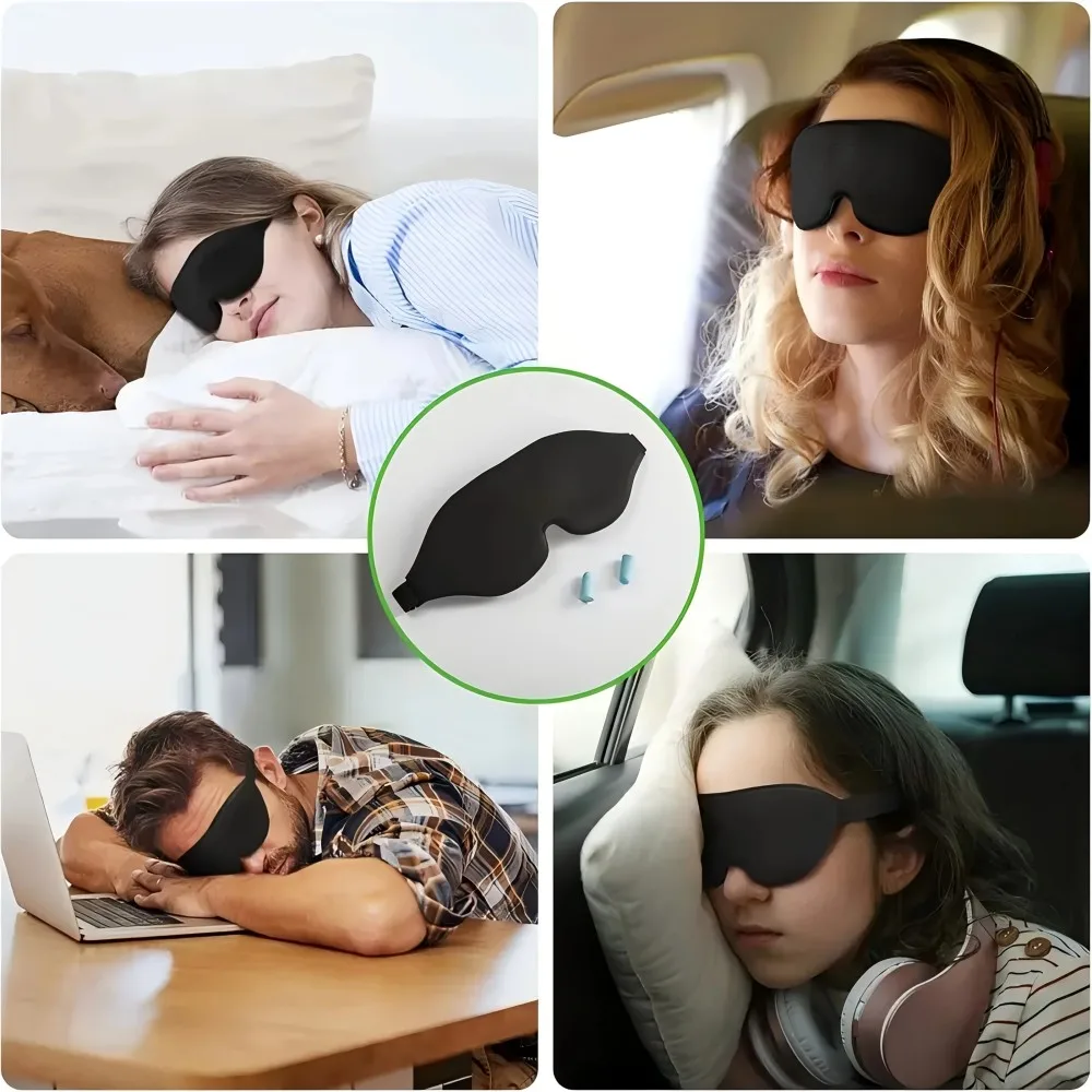 Máscara de Dormir 3D Espuma Viscoelástica com Bloqueio de Luz - Imagem 4
