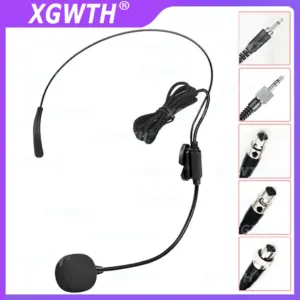 microfone condensador omnidirecional headworn