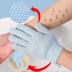conjunto de luvas de banho esfoliantes